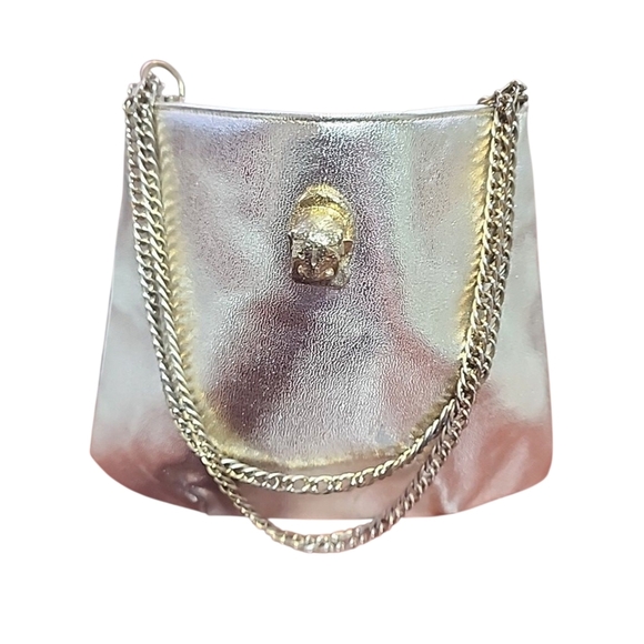 Gold Bag And  SilverVintage Bag With Chain Strap- 2 BAGS FOR 1 PRICE - Picture 2 of 9